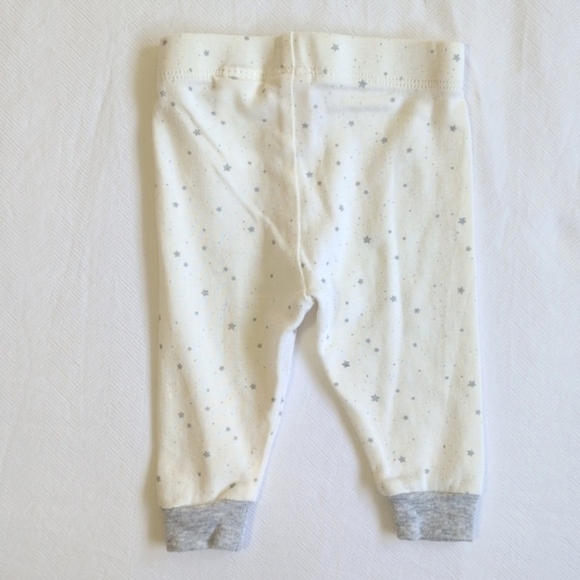 joe fresh star print neutral cotton joggers pants 0-3 months baby unisex - Picture 4 of 4
